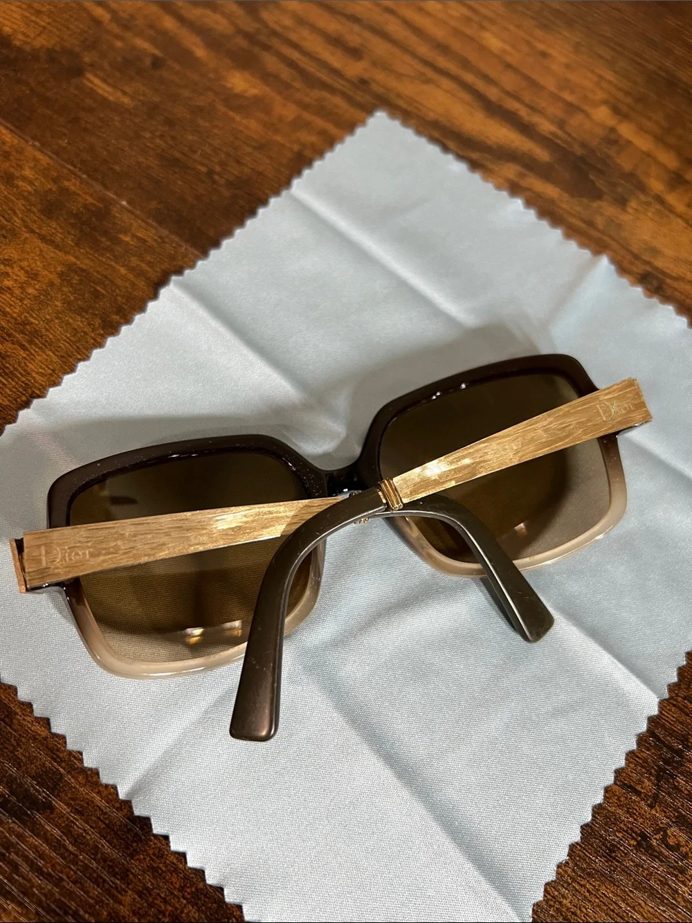 Dior Black Sunglasses with Gold Temples